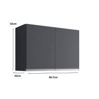 Armário Suspenso Multiuso P- Cozinha Andreia 80cm C-2 Portas - 4