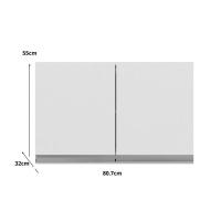 Módulo Suspenso Armário Aéreo P- Cozinha Andreia 80cm C-2 Portas - 4