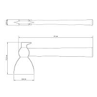 Machadinha Com Unha 450 G Tramontina Com Cabo De Madeira Tramontina - 2