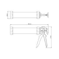 Pistola Aplicadora De Silicone 600 Ml Tramontina Com Tubo Em Alumínio Tramontina - 2