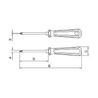 Chave De Fenda Ponta Cruzada Em Aço Cromo Vanádio 5x125 Mm (3-16x5") Tramontina Pro - 2