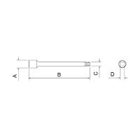 Extensão 5" Em Aço Cromo Vanádio - Encaixe 1-2" - 8