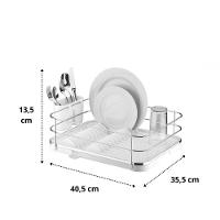 Escorredor De Louças Pratos Cromado Com Branco Future 975 - 2