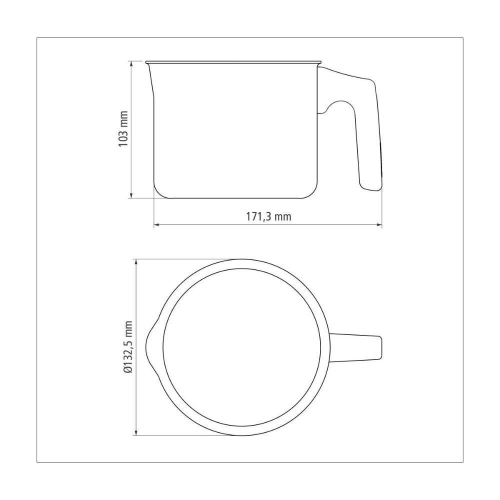 Fervedor Em Aluminio Com Revestimento Interno E Externo Em Antiaderente Chumbo 12 Cm 1 L - 4