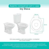Assento Sanitário Tampa De Vaso Branco Mdf Laqueado Izy Para Bacia Deca - 2