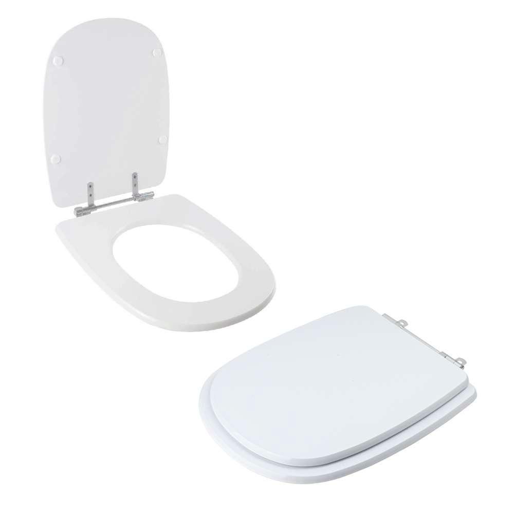 Assento Sanitário Tampa De Vaso Branco Mdf Laqueado Sabatini Para Bacia Icasa - 4