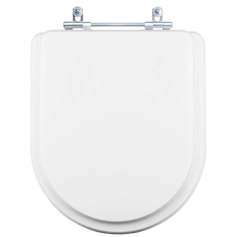 Assento Sanitário Tampa De Vaso Branco Mdf Laqueado Smart Para Bacia Celite - 1
