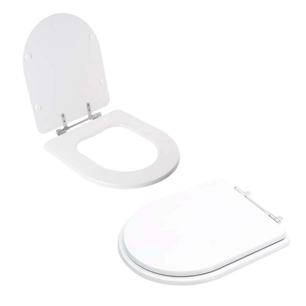 Assento Sanitário Tampa De Vaso Branco Mdf Laqueado Smart Para Bacia Celite - 5
