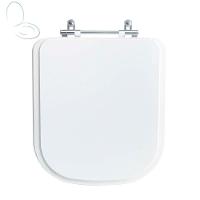 Assento Sanitário Tampa De Vaso Branco Mdf Laqueado Piano Para Bacia Deca - 1