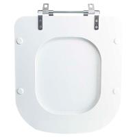 Assento Sanitário Tampa De Vaso Branco Mdf Laqueado Piano Para Bacia Deca - 3