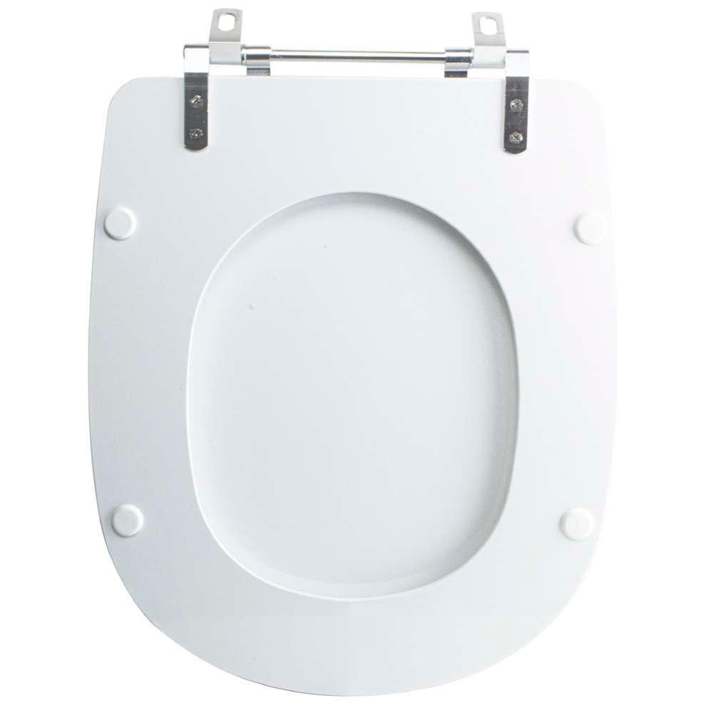 Assento Sanitário Tampa De Vaso Branco Mdf Laqueado Paris Para Bacia Ideal Standard - 3
