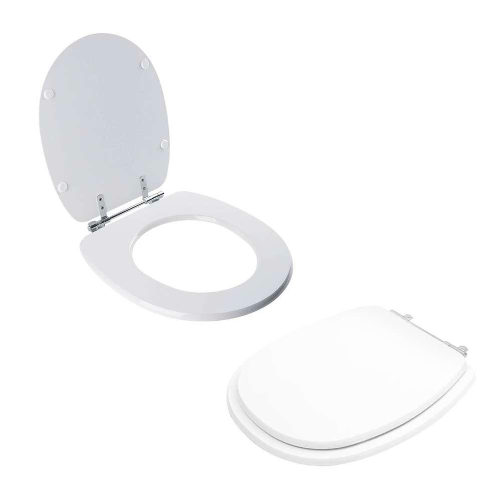 Assento Sanitário Tampa De Vaso Branco Mdf Laqueado Loren One Para Bacia Lorenzetti - 4