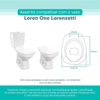 Assento Sanitário Tampa De Vaso Branco Mdf Laqueado Loren One Para Bacia Lorenzetti - 5