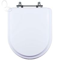 Assento Sanitário Tampa De Vaso Branco Mdf Laqueado Carrara Para Bacia Deca - 1