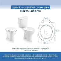 Tampa Vaso Sanitário Poliester Acrilico Porto Branco Para Bacia Luzarte - 2