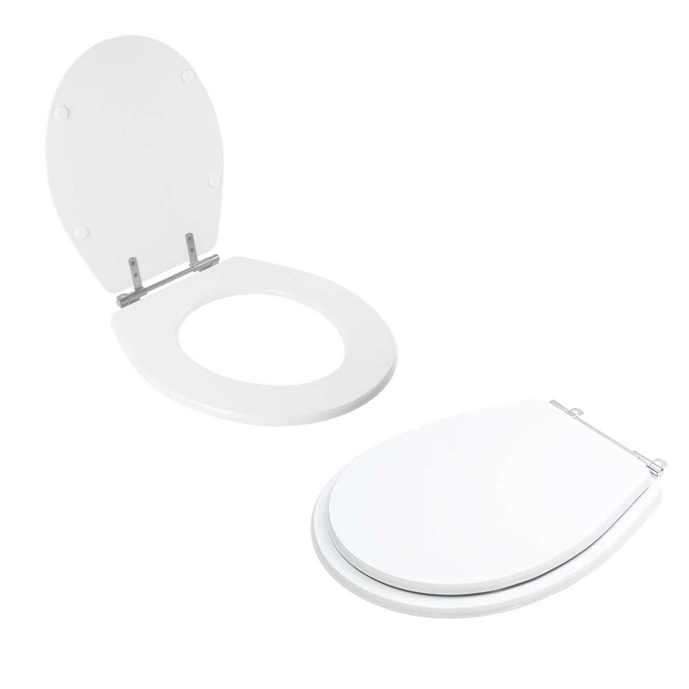 Assento Sanitário Tampa De Vaso Branco Mdf Laqueado Avalon Para Bacia Ideal Standard - 4