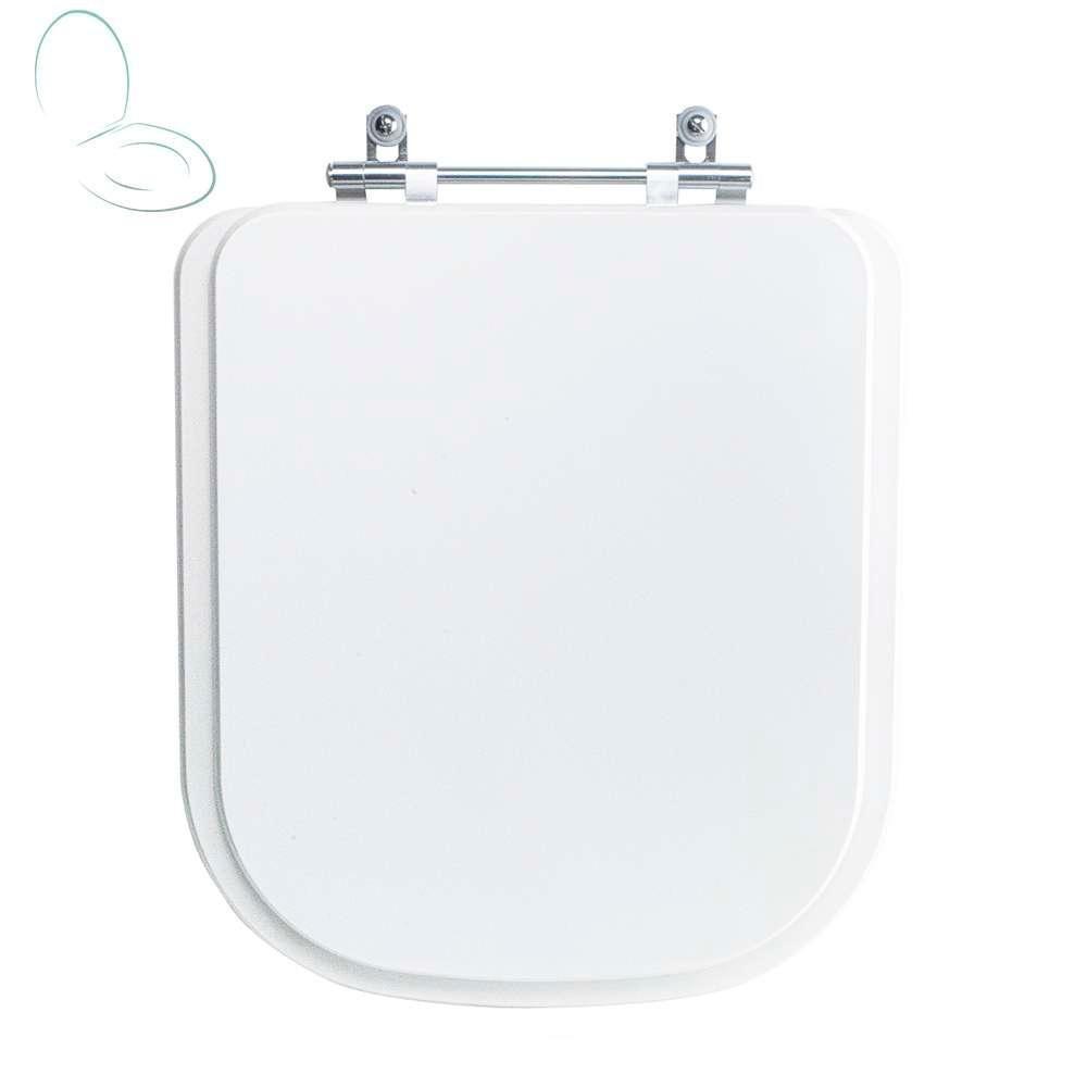 Assento Sanitário Tampa De Vaso Branco Mdf Laqueado Debba Para Bacia Roca - 1