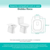 Assento Sanitário Tampa De Vaso Branco Mdf Laqueado Debba Para Bacia Roca - 3