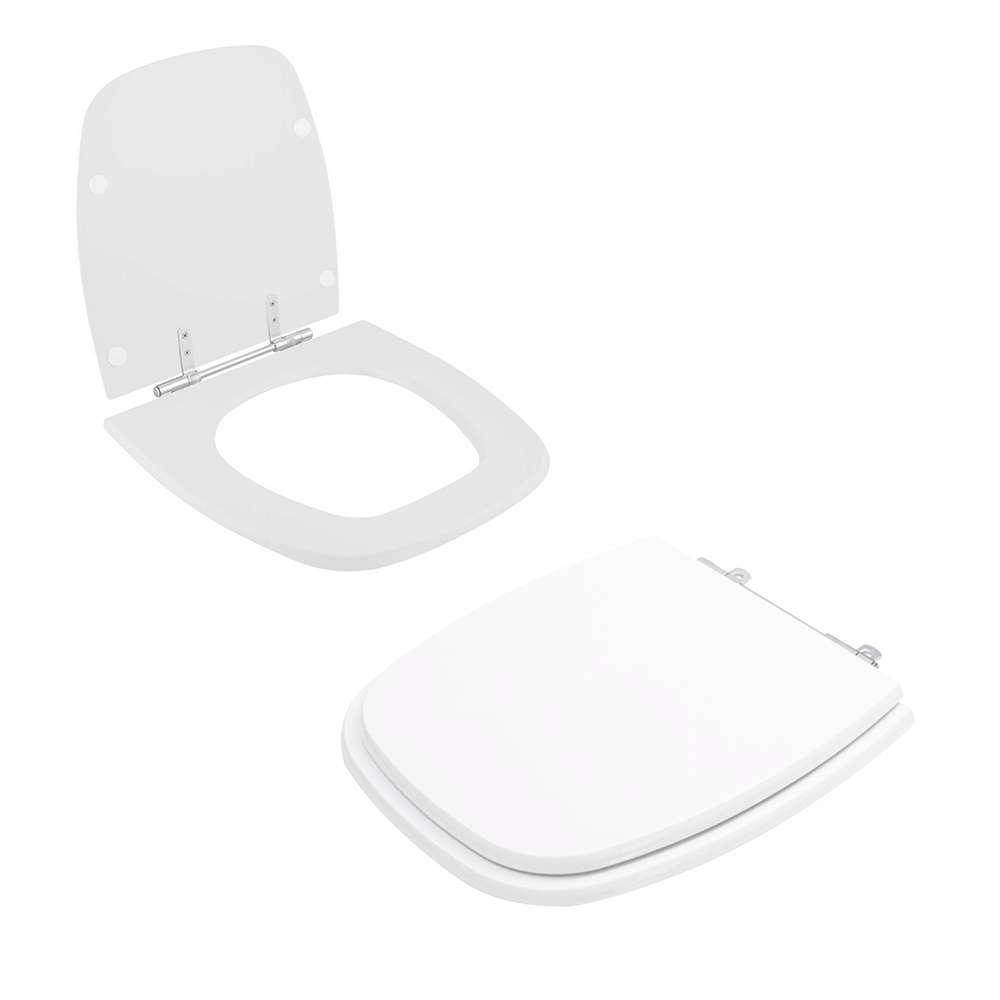 Assento Sanitário Tampa De Vaso Branco Mdf Laqueado Avant Plus Para Bacia Incepa - 5