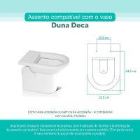 Assento Sanitário Tampa De Vaso Branco Mdf Laqueado Duna Para Bacia Deca