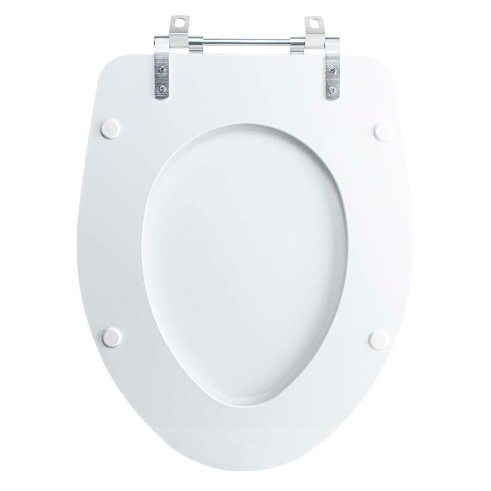 Assento Sanitário Tampa De Vaso Branco Mdf Laqueado Alpinia Para Bacia Fiori - 2