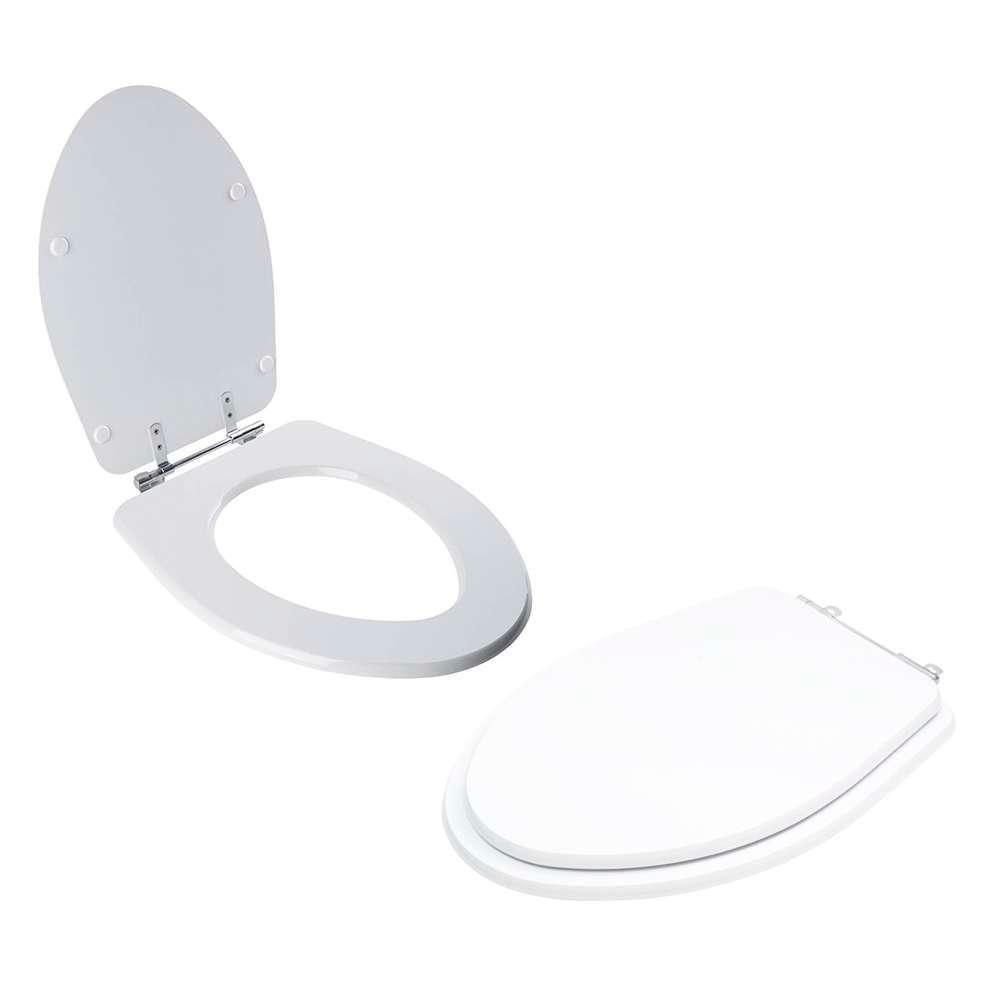 Assento Sanitário Tampa De Vaso Branco Mdf Laqueado Alpinia Para Bacia Fiori - 3