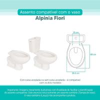 Assento Sanitário Tampa De Vaso Branco Mdf Laqueado Alpinia Para Bacia Fiori