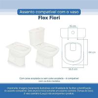 Tampa Vaso Sanitário Poliester Acrilico Flox Branco Para Bacia Fiori