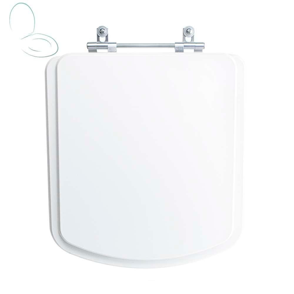 Tampa Vaso Sanitário Poliester Acrilico Lirio Branco Para Bacia Fiori - 1