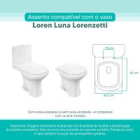 Tampa Vaso Sanitário Madeira Laqueada Loren Luna Branco Para Bacia Lorenzetti - 3