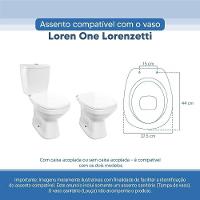 Assento Sanitário Tampa De Vaso Branco Resina Poliester Loren One Para Bacia Lorenzetti - 2
