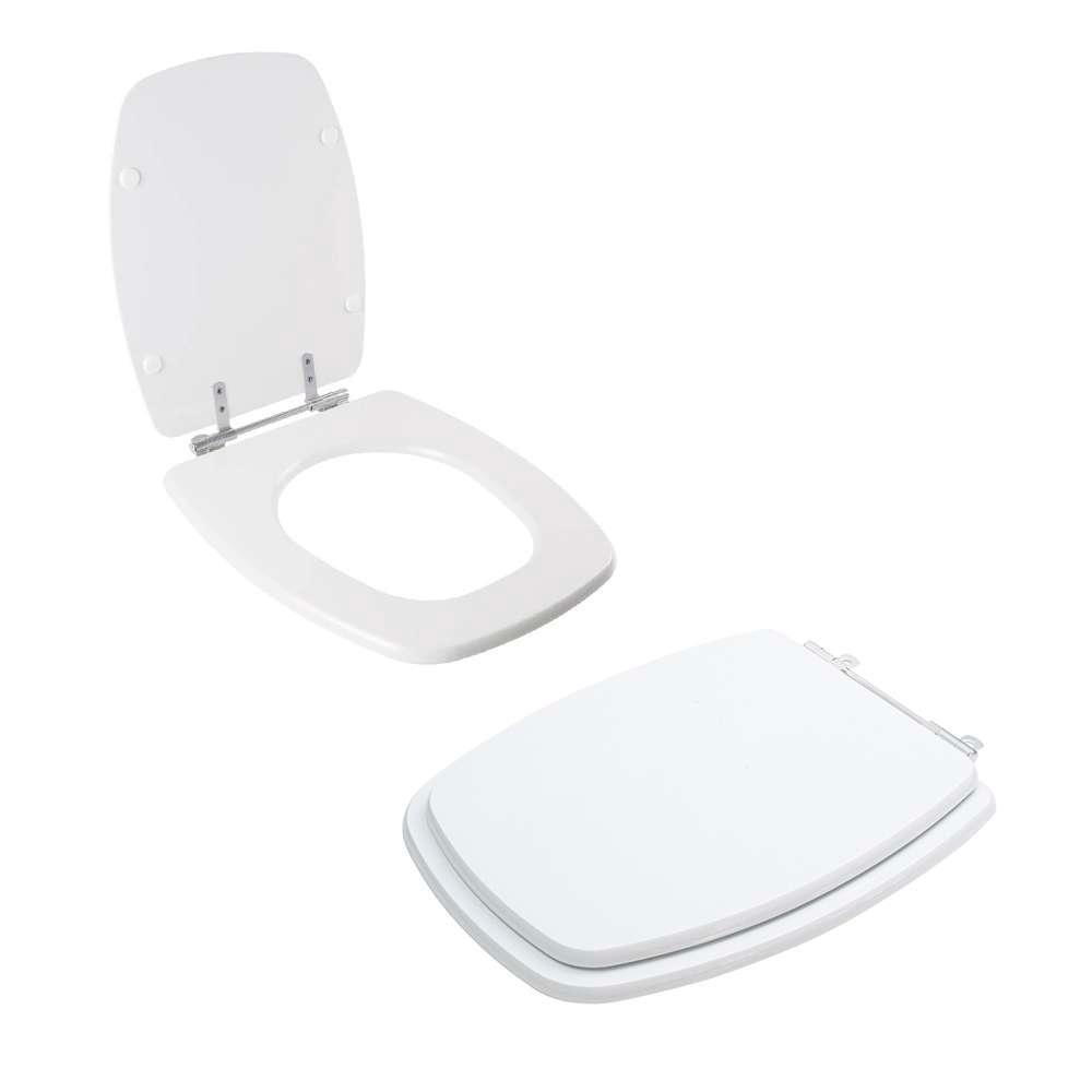 Assento Sanitário Tampa De Vaso Branco Resina Poliester Stylus Para Bacia Celite - 2