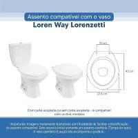 Assento Sanitário Tampa De Vaso Branco Resina Poliester Loren Way Para Bacia Lorenzetti - 2