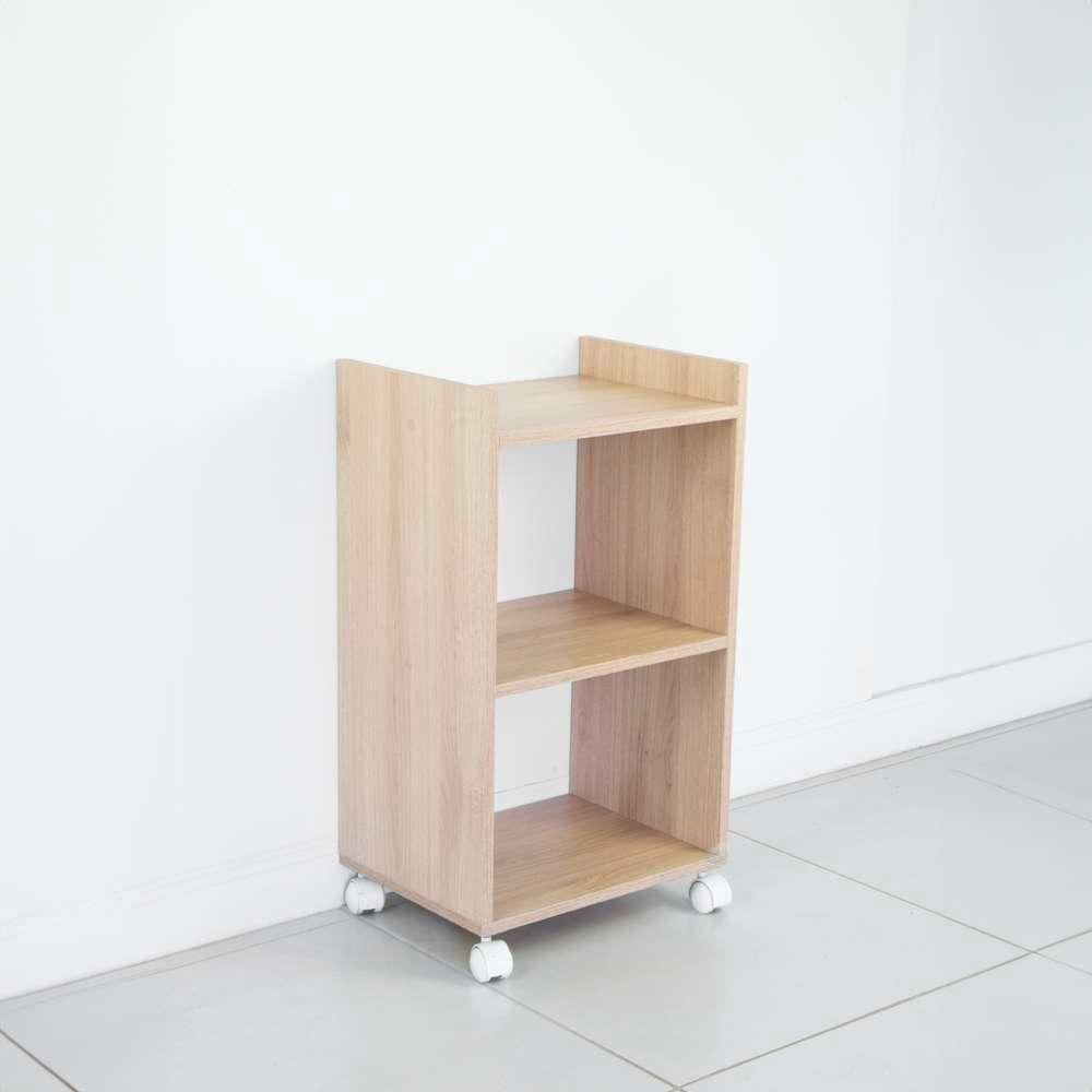 Estante Multiuso Carvalho Para Quarto Sala Com Rodízio 40cm - 4