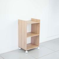 Estante Multiuso Carvalho Para Quarto Sala Com Rodízio 40cm