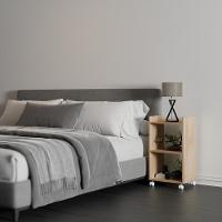 Estante Multiuso Carvalho Para Quarto Sala Com Rodízio 40cm - 5