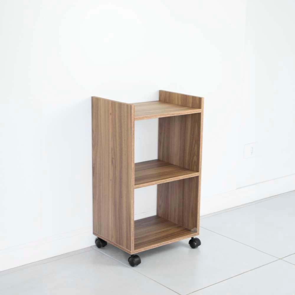 Estante Multiuso Freijó Para Quarto Sala Com Rodízio 40cm - 4