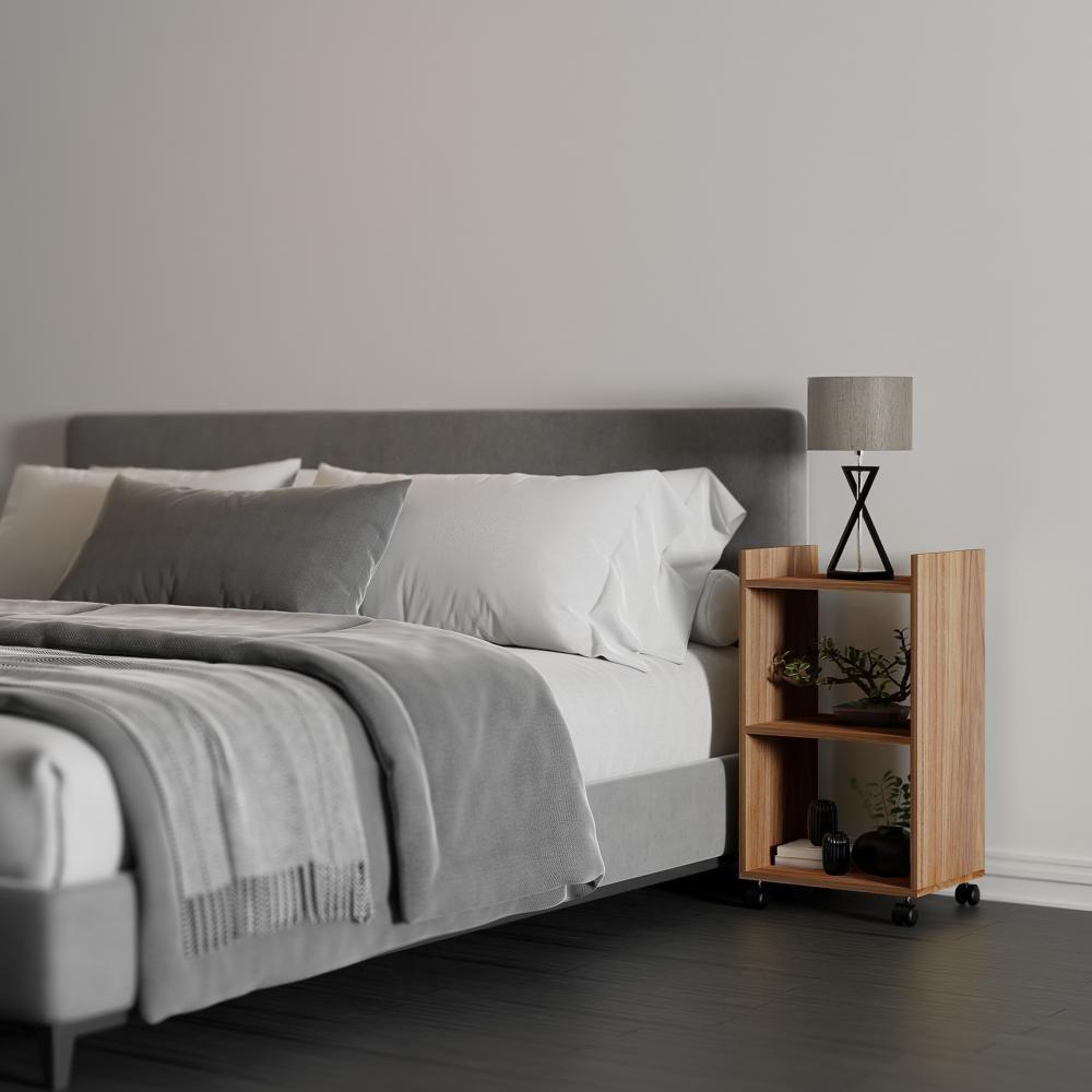 Estante Multiuso Freijó Para Quarto Sala Com Rodízio 40cm - 5