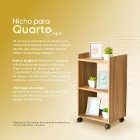 Estante Multiuso Freijó Para Quarto Sala Com Rodízio 40cm - 3