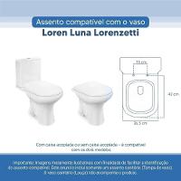 Assento Sanitário Tampa De Vaso Branco Resina Poliester Loren Luna Para Bacia Lorenzetti