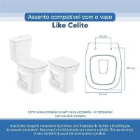 Assento Sanitário Tampa De Vaso Branco Resina Poliester Like Para Bacia Celite