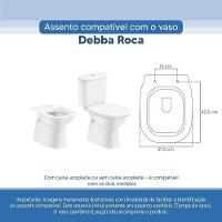Assento Sanitário Tampa De Vaso Branco Resina Poliester Debba Para Bacia Roca