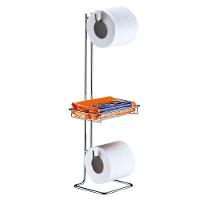 Suporte Papel Higiênico Chão Porta Objeto Cromado Future 1182 - 1