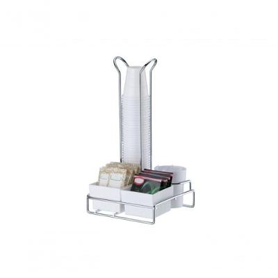 Suporte Copo Descartavel 50-80ml, Sachês De Açúcar-adoçante E Mexedor - Branco Future 1151bc