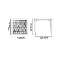 Mesa Tramontina Laura Rattan Camurça Com Pernas De Madeira - 5