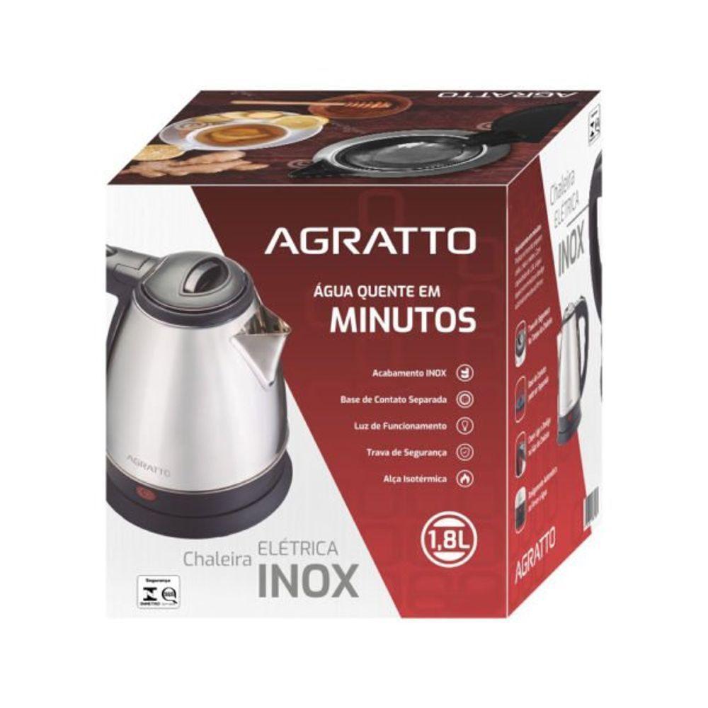 Chaleira Elétrica Inox 1,8l Agratto Ce-02 220v - Casa Dos Fogões - 3
