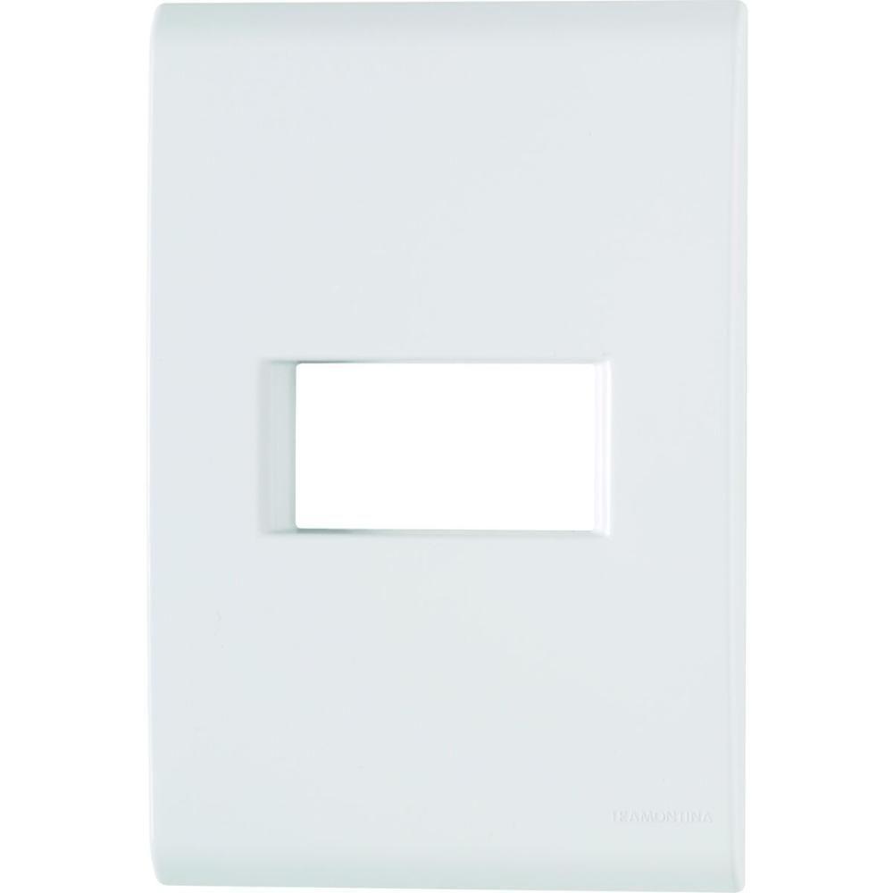 Placa 1 Posto Horizontal 4x2 Tramontina Liz Branca 120 Unidades - 2