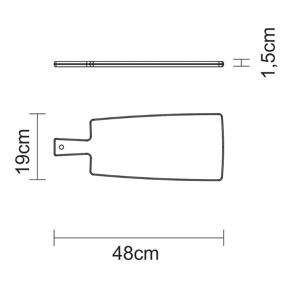 Fsc Tábua Retangular Para Pão Tramontina Kitchen Em Madeira Teca Com Cabo 48x19 Cm - 5