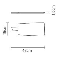 Fsc Tábua Retangular Para Pão Tramontina Kitchen Em Madeira Teca Com Cabo 48x19 Cm - 5