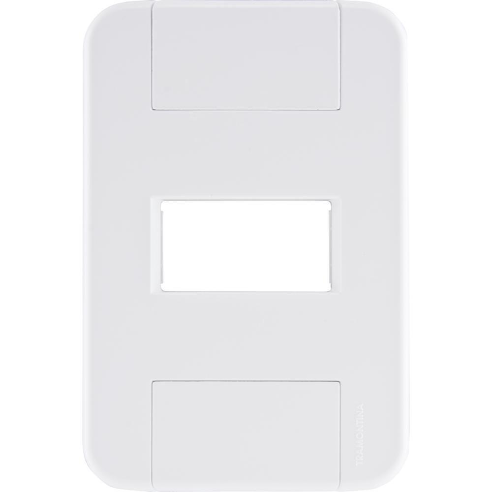 Placa 1 Posto Horizontal 4x2 Tramontina Tablet Branca 120 Unidades - 1